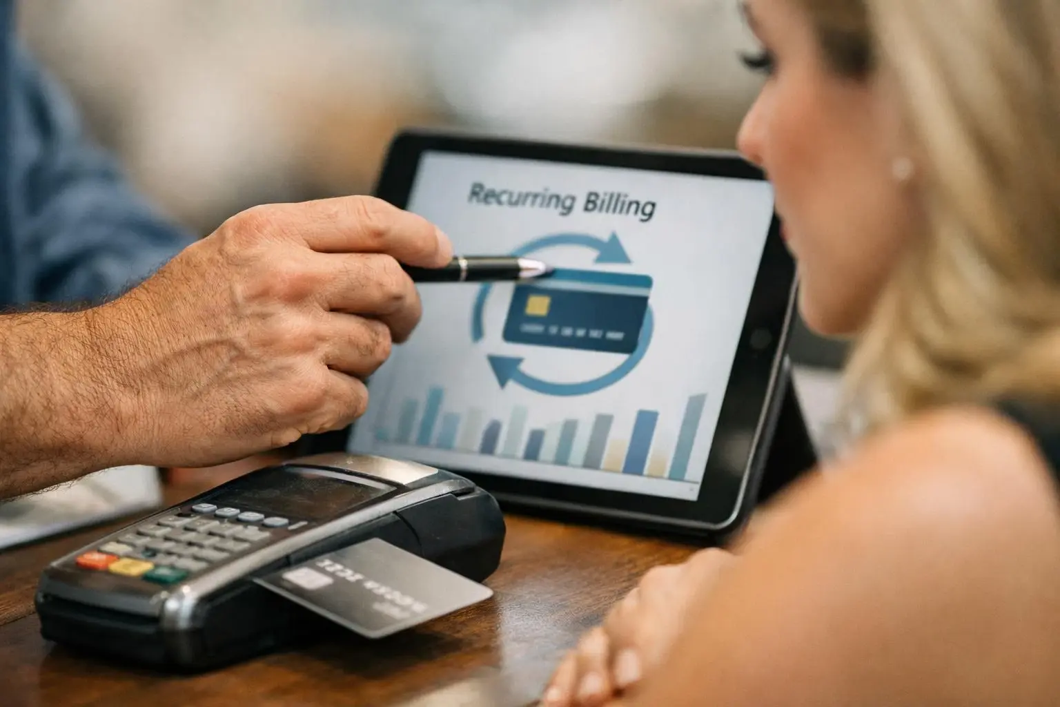 How Recurring Billing applies to Credit Card Processing services in Long Beach, United States—practical illustration
